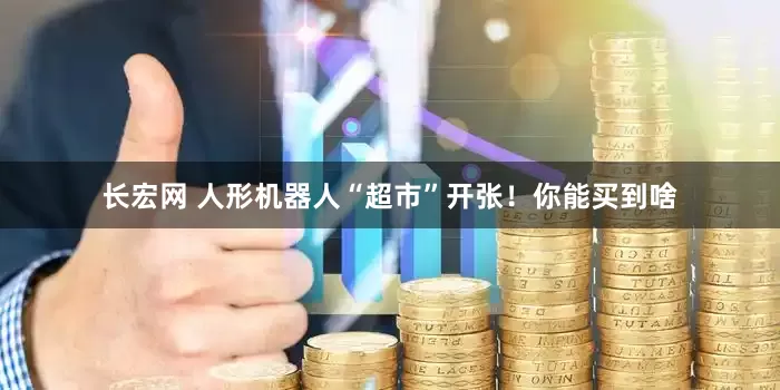 长宏网 人形机器人“超市”开张！你能买到啥